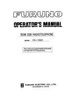 Предварительный просмотр 1 страницы Furuno FS-1501 Operator'S Manual