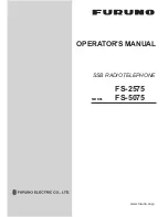 Preview for 1 page of Furuno FS-2575 Operator'S Manual