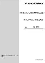 Предварительный просмотр 1 страницы Furuno FV-110 Operator'S Manual