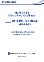 Preview for 1 page of Furuno GF-8801 Hardware Specifications