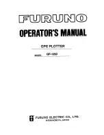 Preview for 1 page of Furuno GP-1250 Operator'S Manual