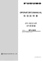 Preview for 1 page of Furuno GP-330B Operator'S Manual