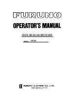 Предварительный просмотр 1 страницы Furuno GR-80 Operator'S Manual