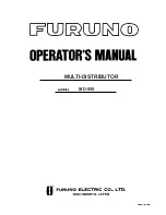 Furuno MD-550 Operator'S Manual preview