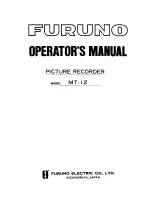 Furuno MT-12 Operator'S Manual preview