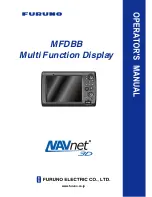 Furuno NAVNET 3D MFDBB Operator'S Manual preview