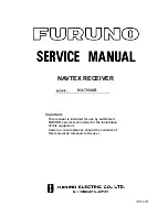 Preview for 1 page of Furuno Navtex NX-700-A Service Manual