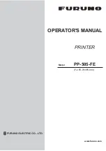 Preview for 1 page of Furuno PP-505-FE Operator'S Manual