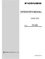 Preview for 1 page of Furuno PP-520 Operator'S Manual