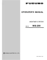 Furuno WS-200 Operator'S Manual предпросмотр