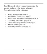 Preview for 5 page of Fusion 300W INVERTER Owner'S Manual