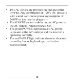 Preview for 17 page of Fusion 300W INVERTER Owner'S Manual