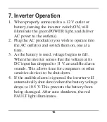 Preview for 18 page of Fusion 300W INVERTER Owner'S Manual