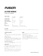 Fusion Active Wedge CP-AW1120 Installation Manual предпросмотр