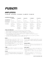 Fusion CA-AM41200 Instruction Manual preview