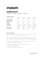 Fusion CS-SW100 Instruction Manual preview