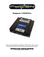 Fusion EMPEROR L702B Operating Instructions Manual предпросмотр