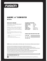 Preview for 1 page of Fusion MS-SW10 Instruction Manual