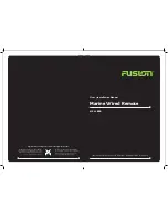 Предварительный просмотр 1 страницы Fusion MS-WR80 Installation Manual