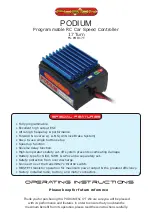 Предварительный просмотр 1 страницы Fusion Podium ESC 17T Operating Instructions