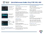 Fusion Poly VVX 350 Quick Reference Manual preview