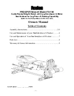 Preview for 1 page of Fuslon PROSPOTfitness FS-150 Owner'S Manual