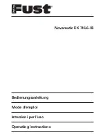 FUST Novamatic EK 716.6-IB Operating Instructions Manual preview