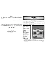 Предварительный просмотр 1 страницы FUTABA 6DA Instruction Manual