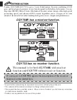 Preview for 1 page of FUTABA CGY755 Manual