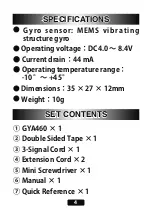 Preview for 4 page of FUTABA GYA460 Instruction Manual