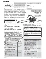 FUTABA MSA-10 Instruction Manual preview