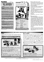 FUTABA S-AG300 Instruction Manual preview