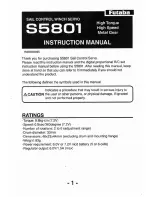 FUTABA S5801 Instruction Manual preview