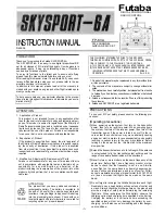 FUTABA SKYSPORT-6A Instruction Manual preview