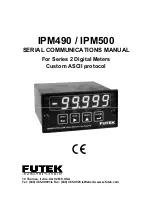 Предварительный просмотр 1 страницы Futek IPM490 Manual