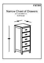 Futon Narrow Chest of Drawers ST COD NRW V3 ROPO6325 Assembly Instructions Manual preview