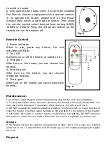 Preview for 8 page of Futura FTOH2500 User Manual