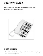 Future Call FC-1007 PD User Manual предпросмотр