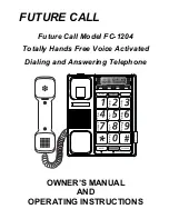 Future Call FC-1204 Owner'S Manual And Operating Instructions предпросмотр