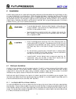 Preview for 10 page of Future Design MCT-CM User Manual