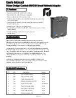 Preview for 1 page of Future Design SNA10A User Manual