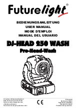 Предварительный просмотр 1 страницы Future light DJ-HEAD 250 WASH User Manual