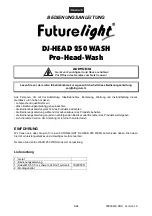 Предварительный просмотр 4 страницы Future light DJ-HEAD 250 WASH User Manual