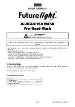 Предварительный просмотр 34 страницы Future light DJ-HEAD 250 WASH User Manual