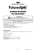 Предварительный просмотр 50 страницы Future light DJ-HEAD 250 WASH User Manual