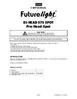 Предварительный просмотр 28 страницы Future light DJ-HEAD 575 SPOT User Manual