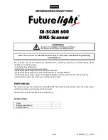 Preview for 4 page of Future light DJ-SCAN 600 User Manual