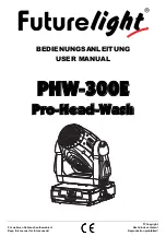 Future light PHW-300E User Manual preview