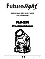 Preview for 1 page of Future light PLB-230 Pro-Head-Beam User Manual