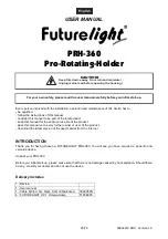 Preview for 23 page of Future light PRH-360 Pro-Rotating-Holder User Manual